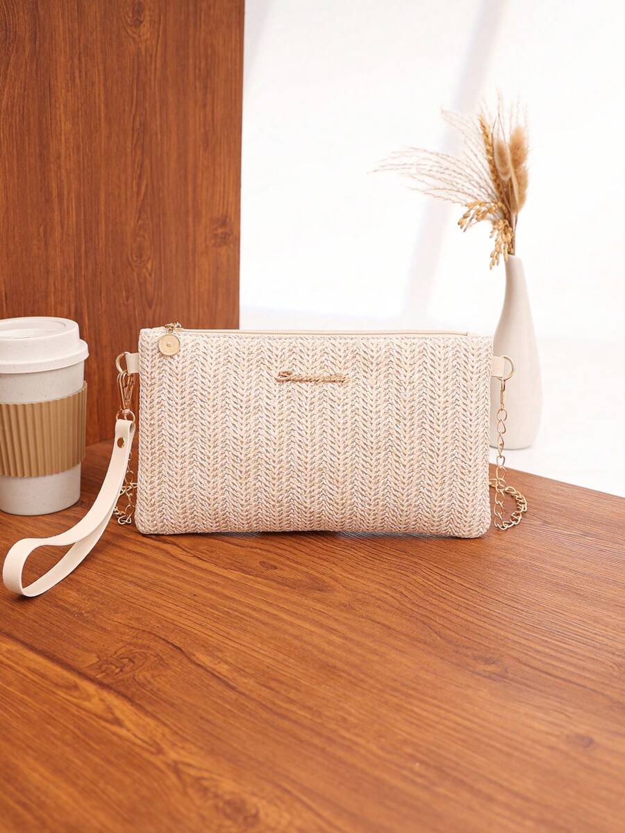 New Spring/Summer Women Straw Crossbody Bag, Versatile Unique Casual Shoulder Bag