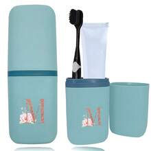 1pc Toothbrush Box Portable Detachable Organizer Case Mouthwash Cup Travel Toothbrush Storage Container Dustproof And Waterproof Toothpaste Holder Suitable Travel Accessories For Business Travel Initial Name 26 Letters Pattern - Blue - View 30