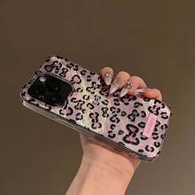 Funda para phone 16 Pro Max/15/14/13/12/11: Funda protectora con estampado de leopardo y glaciar, resistente a caídas, antideslizante y a la moda. Compatible con phone 16 Pro Max/15/14/13/12/11. - transparente - Ver 4