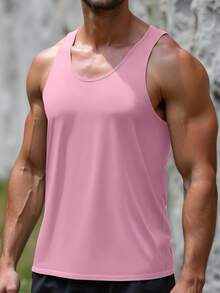 男士无袖运动背心，工字背设计，让手臂活动更灵活，适合举重和户外骑行，透气且不受限制