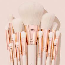 ColourPop Ultimate Brush Roll Face & Eye Brush Set - Face & Eye Makeup Brush Set - Made With Luxe Synthetic Vegan Bristles - Includes Faux-Leather Case (14 Count) - Bộ đá lạnh - Xem 3