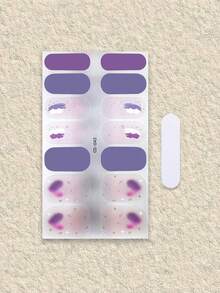 全贴指甲油贴纸1张套装夏季美甲贴纸自粘指甲油贴纸防水持久时尚凝胶指甲贴DIY