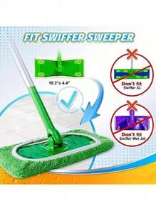 3pcs Washable Microfiber Mop Pads, Design For Wet Or Dry Floor Cleaning, Easy To Install, Essential Home Cleaning Supplies