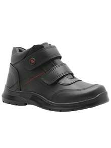 Bota Escolar Casual Niño Bambino Piel - Negro - Ver 1