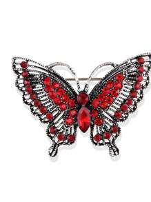 1 pieza Broche de solapa de aleación de zinc con diseño de mariposa, accesorio de alta gama para decorar abrigos, sombreros, bolsos, mochila unisex para la escuela