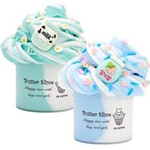 Kit de Slime de Manteiga de Chá Bubble Tea Fofo para Crianças, Lembrancinhas de Festa Slime Elástico, Não Grudento, Colorido e Perfumado, Brinquedo Anti-Estresse para Presentes de Meninos e Meninas, Fidgets para Crianças, Slime, Kit de Slime > Argila, Slime de Mel, Slime Roxo, Slime para Meninas, Rosa, Cuidados com a Pele para Crianças, Slime Elástico, Slime > Nuvem
