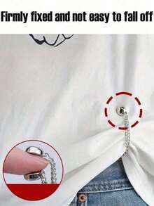 1 件可调节磁性裤夹和袖口夹 - 合金，可拆卸下摆扣，适用于裤子和 T 恤，无缝紧固件配件，腰带收紧器 - 四種款式 - 查看 7