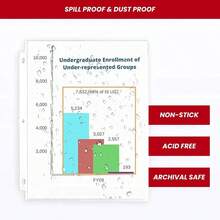 1000 Bulk Sheet Protectors, 8.5 X 11 Inch Clear Page For 3 Ring Binder, 35 Micron Plastic Sheet Sleeves, Durable Top Loading Paper Protector With Reinforced Holes Archival Safe - 1_ - View 5