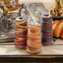 3 Stücke/150g luxuriöses Baumwollgarn in Mehrfarben, weich & hautfreundlich, geeignet für DIY Häkeln und Stricken