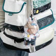 1pc Figurine Protective Case For Labubu, Clear Hanging Storage Box, Plastic Protective Cover. Suitable For: Plush Toys, Ceramic Decor, Figurine Accessories (Figurine Not Included, With Hanging Hook), Valentine's Day Gifts, Birthday Party Gifts, Christmas Gifts Graduation, Compatible With Labubu
