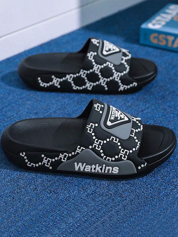 Plus Size Men's EVA Strap Sandals, Outdoor Thick Sole Slide Slippers, Summer
