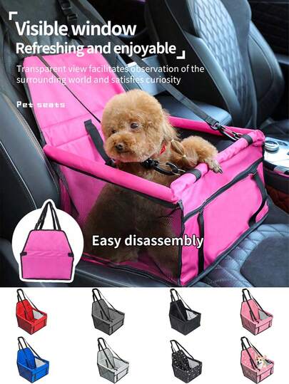 1pc Foldable Pet Carrier Bag, Portable Outdoor Pet Bed With Breathable Waterproof Fabric For Small To Medium Cats & Dogs Dog Car Seat Car Seat Covers Dog Car Seat Cover Pet Car Seat