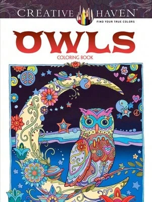 Pre-Owned Creative Haven Owls Coloring Book (Paperback) By Marjorie Sarnat