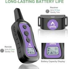 Dog Training Collar Dog Shock Collar With Remote - 3 Training Modes, Beep, Vibration And Shock, Up To 1000 Ft Remote Range, Rainproof For Small Medium Large Dogs - Purple - View 8