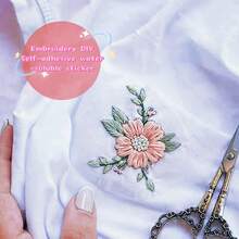 9 Pcs Water-Soluble Embroidery Patches With Self-Adhesive Design, Beginner-Friendly, Suitable For DIY On Skirts, Denim Clothes, Hats, Etc., Including Teaching Videos. Handmade, Handicrafts, DIY Material Packs, DIY Clothing, DIY T-Shirts, DIY Gifts, DIY Fashion, DIY Tutorials, Sewing Tool Kits, Embroidery Sets.