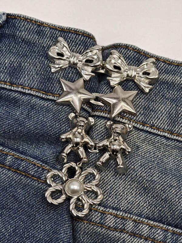 8pcs/4Pairs Detachable Seamless Waist Cincher Buckles - Multi-Functional Waistband Fasteners For Jeans, Pants, Curtains, Professional Tailoring Tool For Waist Reduction