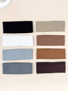 Set de 8 diademas elásticas y suaves para niñas, diadema de moda antideslizante para uso diario, yoga, correr (multicolor)