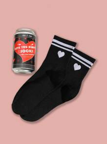 1 par de calcetines de alta calidad con diseño de corazón, calcetines cortos unisex lindos y cómodos, adecuados para el verano y todas las estaciones, excelentes para regalos del Día del Padre, Pascua, regreso a la escuela, Navidad, Acción de Gracias, Día de la Independencia