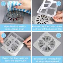 Shower & Bathtub Hair Catcher - Easy To Use, Drain Filter Stickers, Disposable Drain Covers, Suitable For Shower, Sink, And Laundry Room, Easy To Stick, Hair Stopper Drain Cover, Disposable Drain Filter, Bathroom Hair Catcher Plug, Drain Cover, Kitchen Sink Filter, Disposable Shower Drain Hair Collector, Floor Drain Filter Stickers, Hair Stopper For Bathroom Bathtub, Bathroom Accessories Back To School