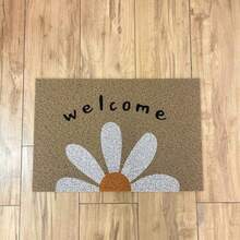 Home Entrance Doormat Vinyl 40cm X 60cm Daisy - 米色 - 查看 3
