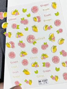 水果印花美甲贴纸，适合外出、日常生活和夏季