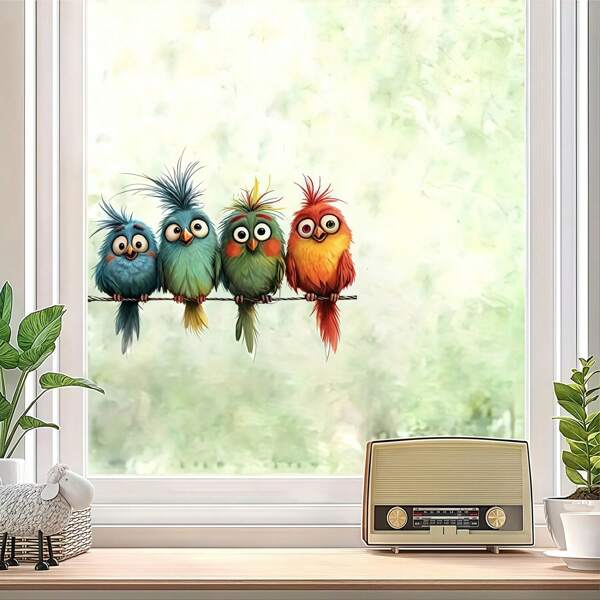Versatile Removable Bird And Flower Stickers - For Cars, Doors, Windows And Bathrooms | Ideal Holiday Gifts For Christmas, Thanksgiving And New Year