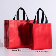 2pcs Size Small Reusable Gift Bags In Colorful Colors, Sparkling, Bridesmaids, Non-Woven Bags, Waterproof Laser Shopping Bags, Party, Good Stuff Bags, With Handles, Cheapest Items Available, Shopping Bags, Party Bags, Party Gift Bags, Tote Bags With Laser Film Aluminum Foil Shopping Clothing Advertising Tote Bags