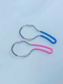 1/2 件手动弹簧面部脱毛工具 - 易于使用、便携，适用于上唇、下巴、颈部多余毛发去除 - 彩色 - 查看 6