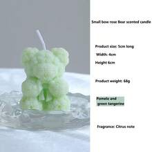 1 pezzo Candela profumata creativa a forma di cuore con orsetto rosa, disponibile in varie dimensioni e colori, decorazione carina, bomboniera per matrimonio, decorazione romantica per la casa, regalo per la stagione dei matrimoni, regalo di San Valentino, candela per compleanno, regalo per donne, regalo per l'autunno/inverno, regalo di Natale, decorazione per la stanza