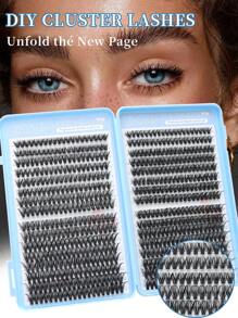 640pcs Lash Cluster, D Curl, 640pcs Individual Lash Clusters 40D+50D Curl 8-16mm, DIY Lash Extension For Natural Look & Super Thick & Smart & Super Soft & Ultra-Light Reusable Individual Segment False Eyelashes Lash Extension Kit, Suitable For Beginners To Use At Home Or On The Go For Daily Life & Weddings & Dates & Parties & Music Festivals & Halloweenlash Clusters,Eyelash Clusters,Individual Eyelashes,Lashes,Fake Lashes