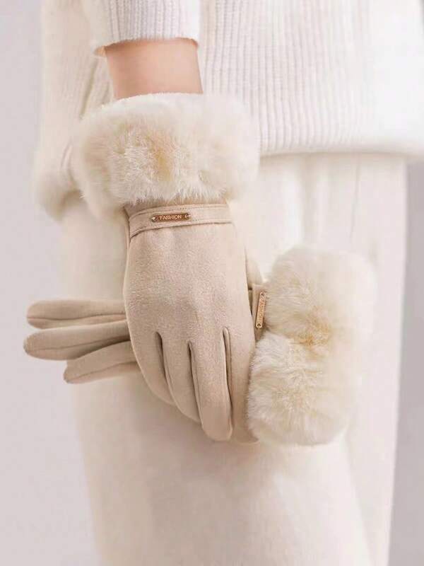 Women's Winter Gloves With Warm Touchscreen Function, Suitable For Outdoor Cycling And Sports