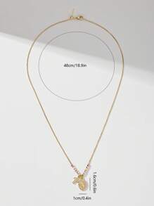 1 pièce Collier pendentif croix de prêtre avec perles en cuivre de style européen et américain, hypoallergénique, fait main, à 3 couleurs, pour le 25e anniversaire. Convient pour les cadeaux, les couples, les amis, l'usage quotidien, les fêtes, les prières