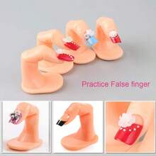 Práctica de arte de uñas, dedos de plástico falsos con uñas para entrenamiento y exhibición del arte de uñas, herramientas de manicura, 10 piezas - 10 piezas - Ver 4