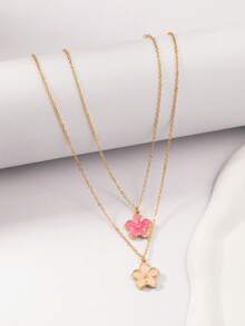 2 件/套 2 种颜色 精致时尚海星吊坠女孩夏季锁骨项链甜美可爱街头配饰日常生活礼物