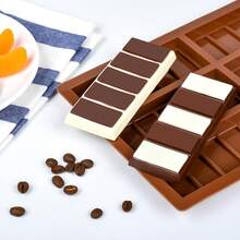 Chocolate Bar Molds Deep Silicone Break-Apart Chocolate Nonstick Protein And Energy Thick Candy Bar Wax Melt 1 Pack Shape