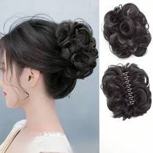 1 件优雅长胡子发爪夹，自然蓬松发髻发夹，适合优雅女性和女孩，适合浓密和稀疏的头发，增加体积 - 彩色 - 查看 9