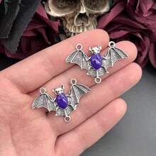 5 piezas Colgante con forma de murciélago de aleación de zinc, accesorios de joyería de estilo gótico - Bate 5 piezas - Ver 7