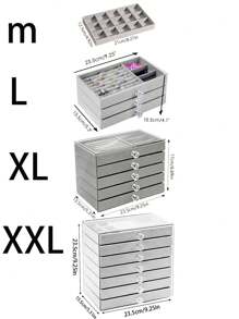 7-lagige Samtverschlusskasten, Acryl-Schmuckaufbewahrungsbox, Aufbewahrungsbox mit Deckel, Schubladenartiger Aufbewahrungskasten für den Schreibtisch, transparente Schmuckaufbewahrungsbox, Samtschmuckaufbewahrungsbox, Ohrring, Ring, Armband Präsentationsbox, Ohrringaufbewahrungsbox, Kosmetikaufbewahrungsbox, Schmuckkasten für Frauen, Schmuckkasten, Geschenkbox, Geschenk für Frauen, Schmuck für Frauen, Bastelaufbewahrungsbox, Geschenk zu Feiertagen