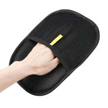 Pet Grooming Gloves Static Dedusting Brush Pet Hair Remover Brush Removing Dog Cat Hair From Sofa Carpet Clothes Tool Supplies - 黑色 - 查看 1