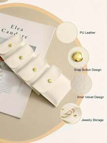 20-Pack Faux Leather Snap Jewelry Organizers - Luxury Gift Bags For Earrings, Necklaces, Bracelets And Rings - Perfect For Organizing And Matching, Square Velvet Cloth Bags With Snap Closures, Velvet Jewelry Bags, Earring Organizers, Cloth Gift Bags, Gift Wraps, Candy Gifts, Necklace Bracelet Wraps, Jewelry Beads, Jewelry For Women, Valentine's Day Gifts