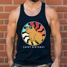 PLAYERA OLIMPICA CAPYBARA DEPORTIVA URBAN CASUAL BOXEO MODA FITNESS ENTRENAMIENTO EJERCICIO ATLETISMO POWERLIFTING PESAS CULTURISMO OH212 - Negro - Ver 1