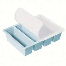 1/4pcs Large Rectangular Ice Cube Mold Set With Lid Stackable Freezer Trays For Bottles Beverages Long Cubes Mould Kitchen Items - Màu hồng có nắp 1 cái - Xem 9
