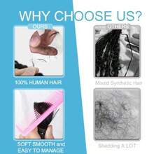 613 Blonde 20 Inch 1 Bundle 50g Deep Curly Wave Bulk Human Hair For Braiding Unprocessed Brazilian Virgin Water Wave Human Braiding Hair For Boho Braids Wet And Wavy01 - 613WhiteBlonde - View 6