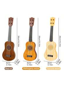 Mini chitară muzicală de jucărie pentru copii, ukulele, instrument cu 4 coarde, cadouri, favoruri de petrecere, interactiv, distracție, educațional pentru începători