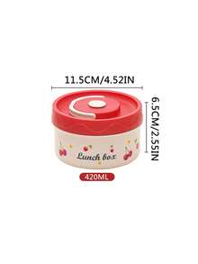 1 件/2 件/3 件/5 件可爱便携式保温便当盒套装，带保温午餐盒，4 个独立可堆叠午餐隔层，适合成人、学生、男士和女士，32 盎司/64 盎司（970 毫升/1940 毫升），樱桃红，1/2/4 层，学校用品 - 彩色 - 查看 13