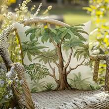 4pcs, Throw Pillow Covers Square,Palms Trees Decorative Pillows Case For Couch,Bed,Living Room,Car [Single Sided Printing] [No Pillow Core]