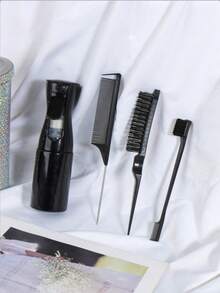 浇水壶造型梳套装，3 件套，包含 1 把后梳、1 把发梳、1 把尖尾梳和 1 把蓬松梳，用于抚平头发，美发造型工具及发饰 - 粉色 - 查看 12