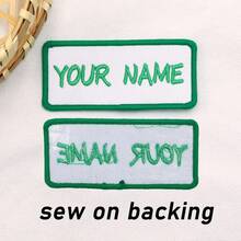Customize Rectangle Patch With Special Font Name Patch Can Sew On Or Hook And Loop Backing - Multicolor 2 - View 5
