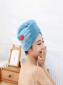 1-6pcs Ultra Absorbent Quick Dry Soft & Skin-Friendly Hair Drying Towel, Unisex Hair Cap With Button, Efficient Hair Drying, No Shedding, No Odor, Women's Favorite, Holiday Gift Hair Bonnet