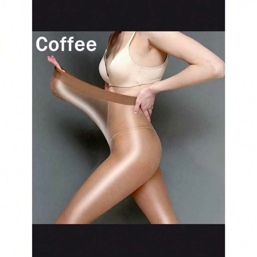 20d Shiny Stockings Women Sexy See Through Breathable - Cà phê nâu - Xem 1